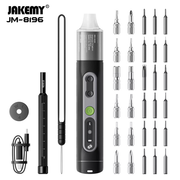 Акумуляторна викрутка JAKEMY JM-8196 35в1 з магнітними бітами в кейсі JM-8196 фото